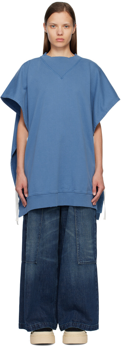 Синий свитшот с драпировкой для офиса MM6 Maison Margiela
Синий свитшот с драпировкой для офиса MM6 Maison Margiela