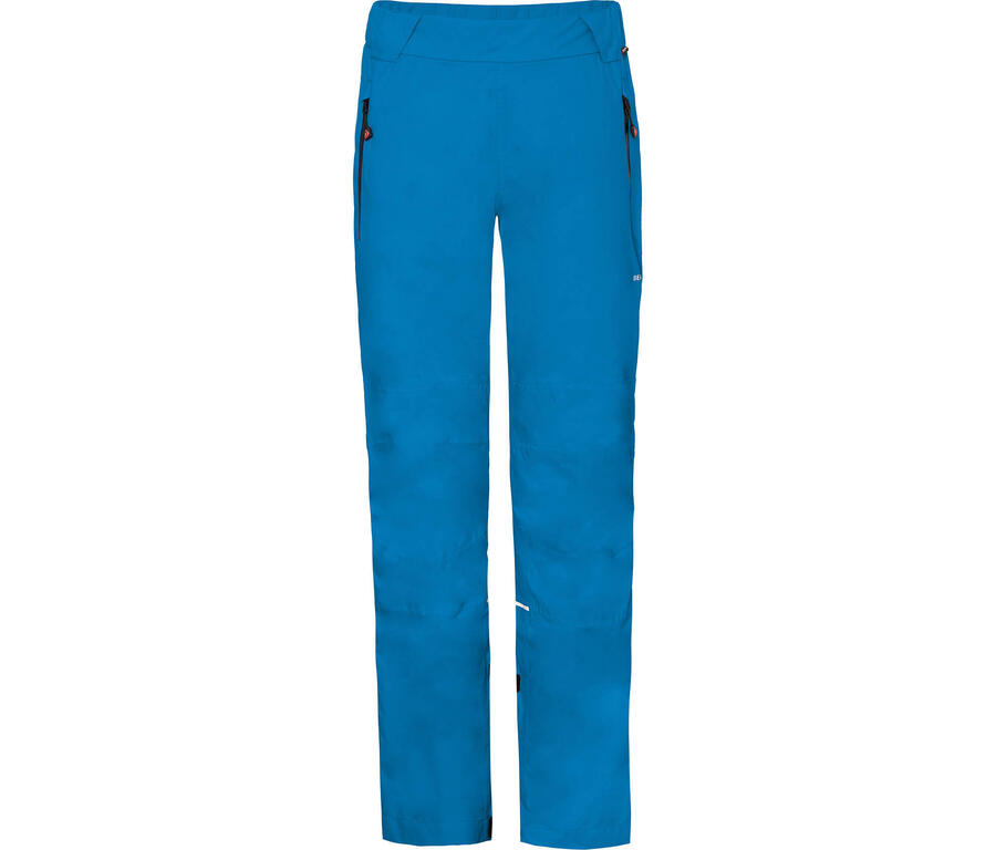 BERGSON Штаны от дождя (верхние) с эластичным поясом, водонепроницаемость 12000 мм водяного столба, сетчатая подкладка, синие