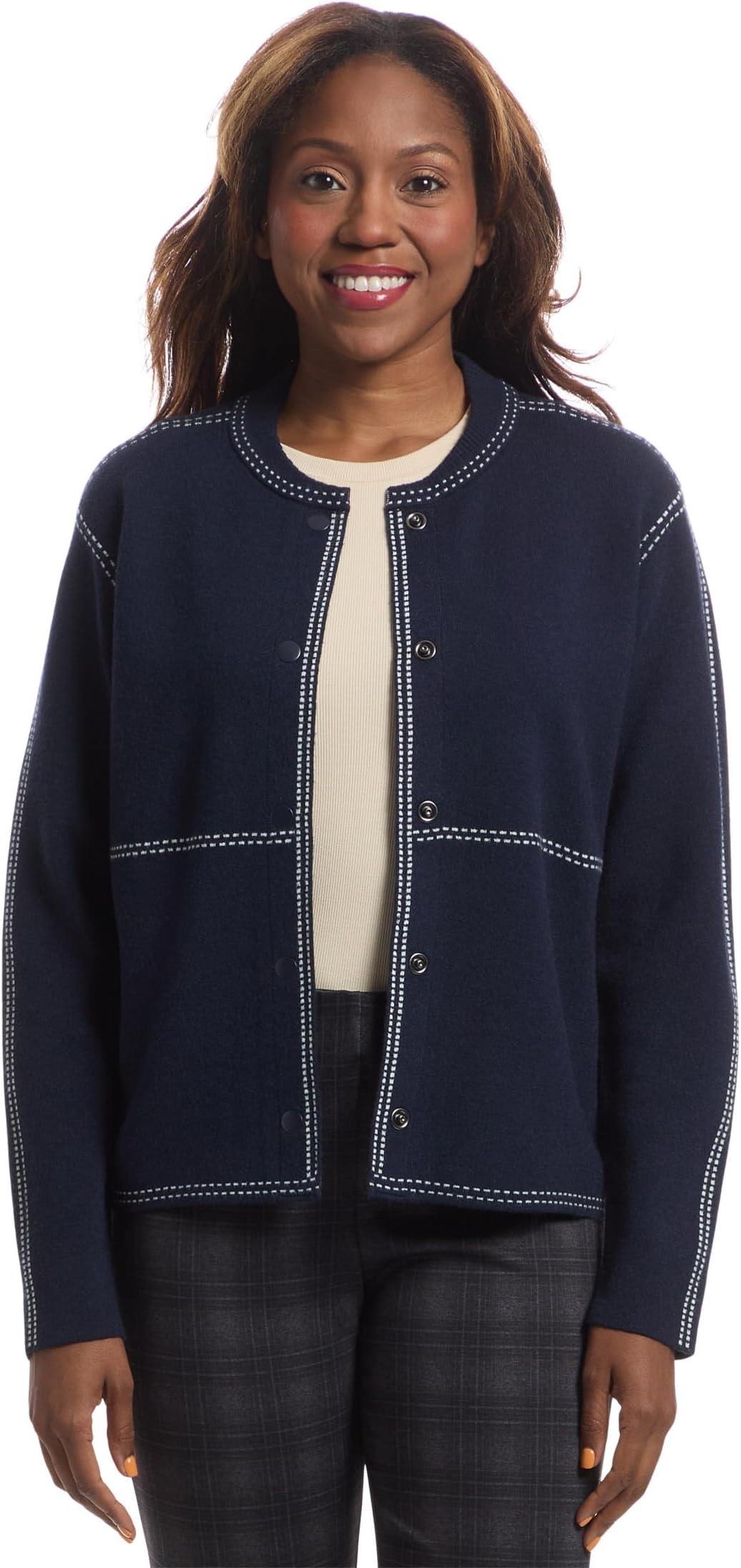 Свитер Elliott Lauren Women's Stitch Perfect - Snap Closure Bomber Style Sweater, Navy
Свитер Elliott Lauren Women's Stitch Perfect - Snap Closure Bomber Style Sweater, Navy