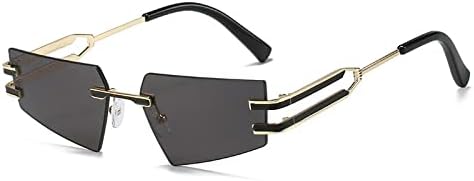 Солнцезащитные очки без оправы для женщин, женские солнцезащитные очки в маленькой оправе, многоугольные солнцезащитные очки, женские очки без оправы MTZJH, Gold Black
Солнцезащитные очки без оправы для женщин, женские солнцезащитные очки в маленькой оправе, многоугольные солнцезащитные очки, женские очки без оправы MTZJH, Gold Black