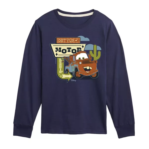 Футболка с длинным рукавом с принтом "S cars boys 8-20 get your motor running" Disney / Pixar, синий 
Футболка с длинным рукавом с принтом "S cars boys 8-20 get your motor running" Disney / Pixar, синий