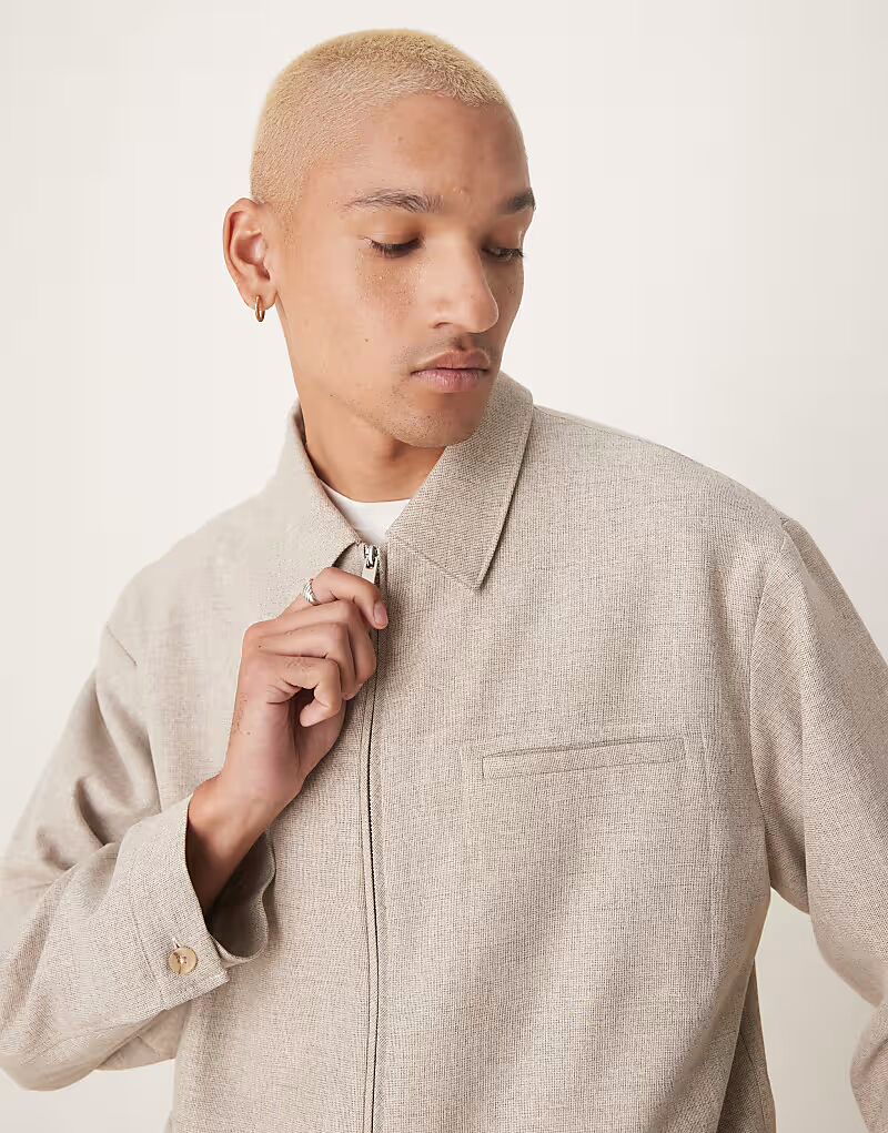 Элегантная куртка-блузон из искусственного камня с текстурой камня Asos Design, серо-бежевый
Элегантная куртка-блузон из искусственного камня с текстурой камня Asos Design, серо-бежевый