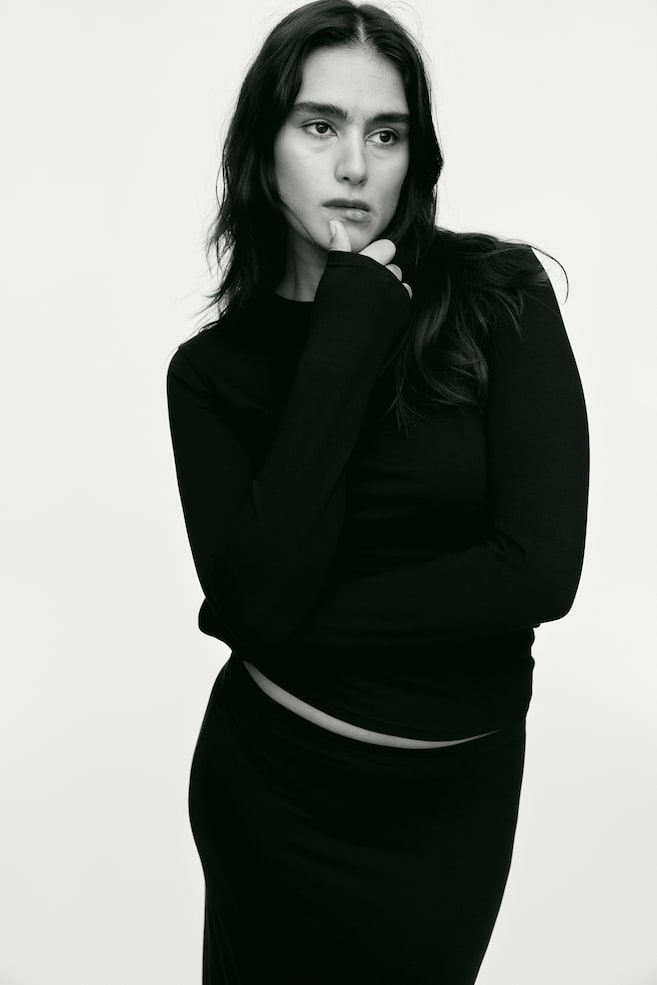 Облегающая хлопковая рубашка H&M, черный
Облегающая хлопковая рубашка H&M, черный