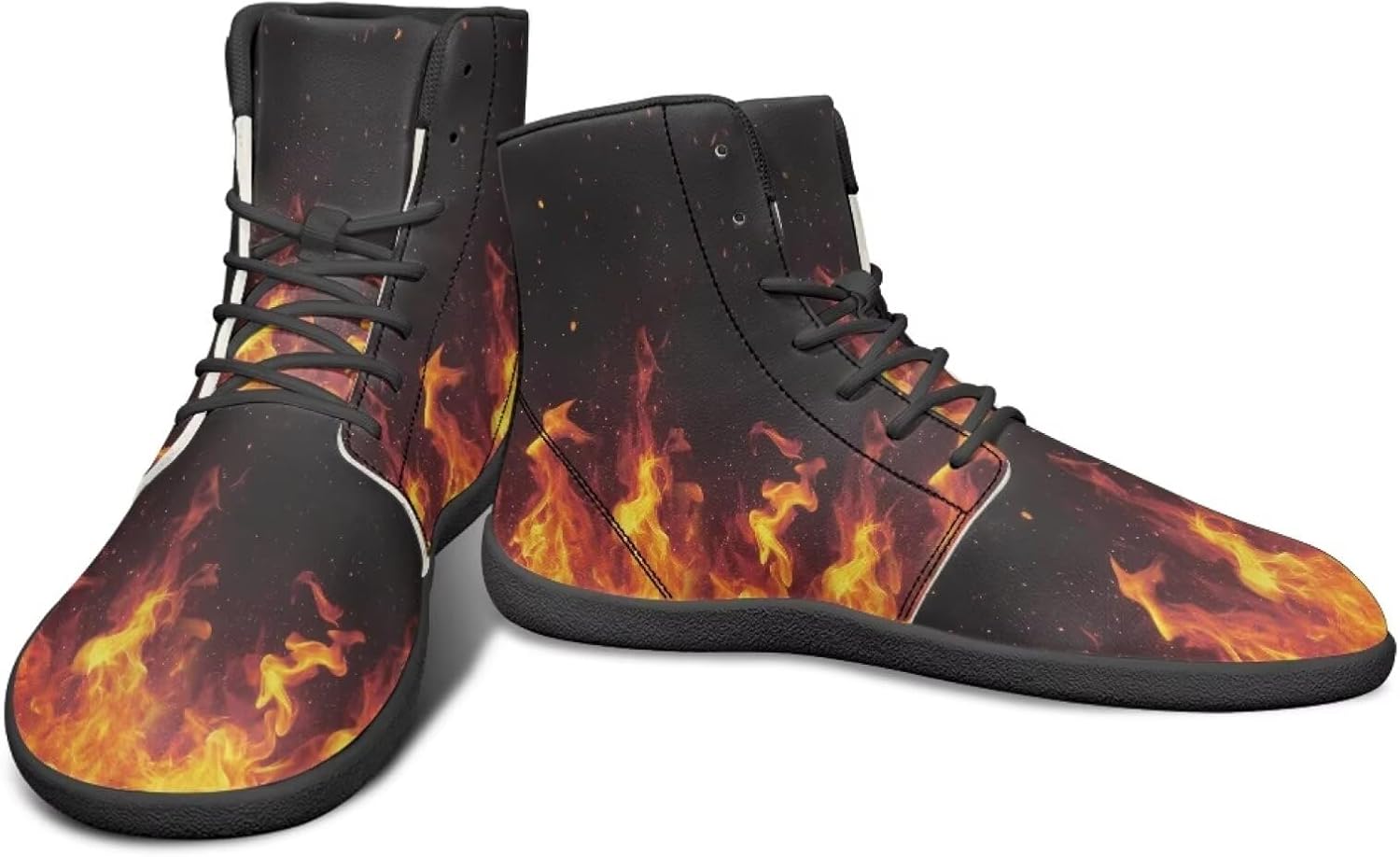 Высокие кроссовки с узором молнии и огня, босоножки с нулевым перепадом, кожаные кроссовки для бега, заземляющие обувь для мужчин Watdotory, Burning Flame Print
Высокие кроссовки с узором молнии и огня, босоножки с нулевым перепадом, кожаные кроссовки для бега, заземляющие обувь для мужчин Watdotory, Burning Flame Print