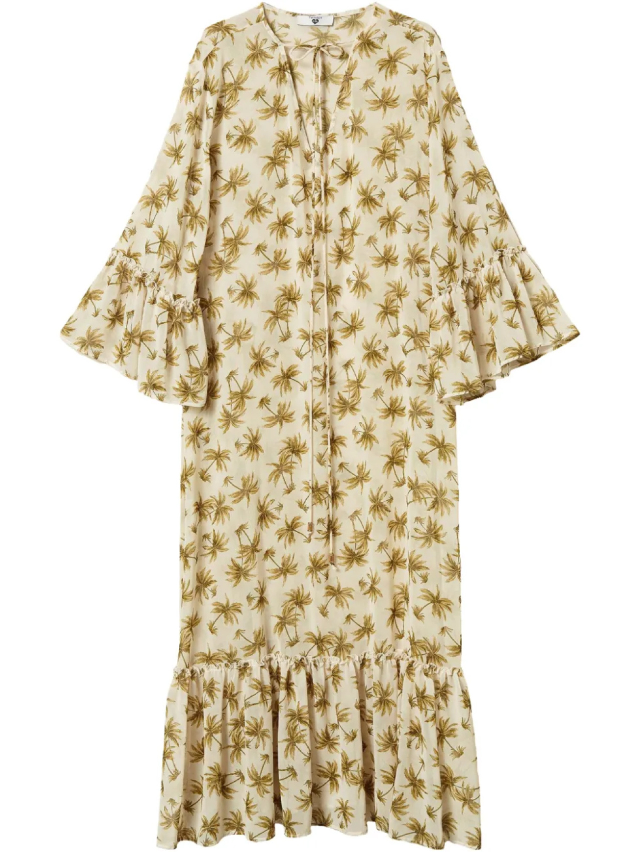 Платье из жоржета с принтом пальм TWINSET, желтый
Платье из жоржета с принтом пальм TWINSET, желтый