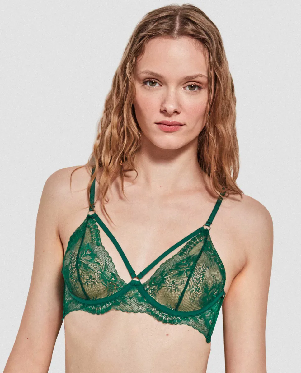 Кружевной тканый бюстгальтер Gisela, зеленый
Кружевной тканый бюстгальтер Gisela, зеленый