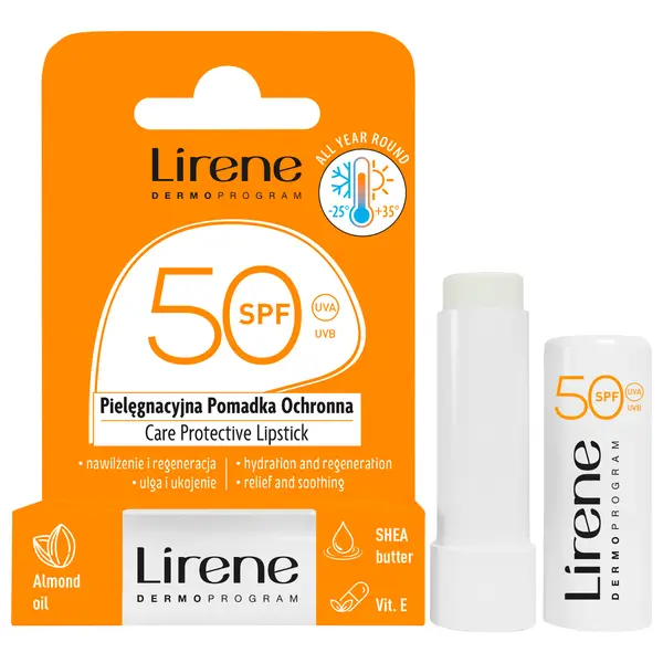 Защитная губная помада с spf50, 4,6 г Lirene
Защитная губная помада с spf50, 4,6 г Lirene
