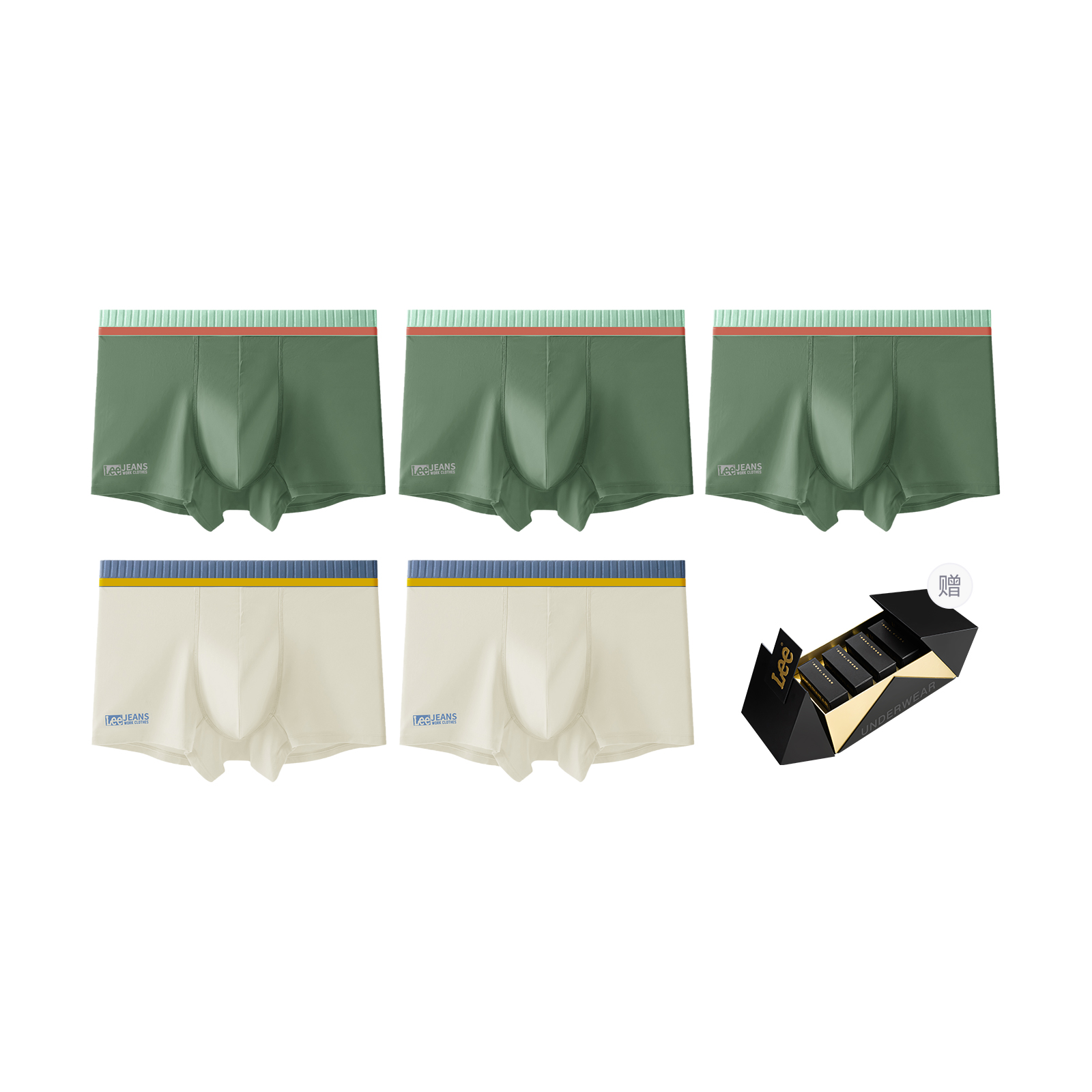 Мужские трусы бокс 5 штук Lee, черный/светло-бежевый
Мужские трусы бокс 5 штук Lee, черный/светло-бежевый