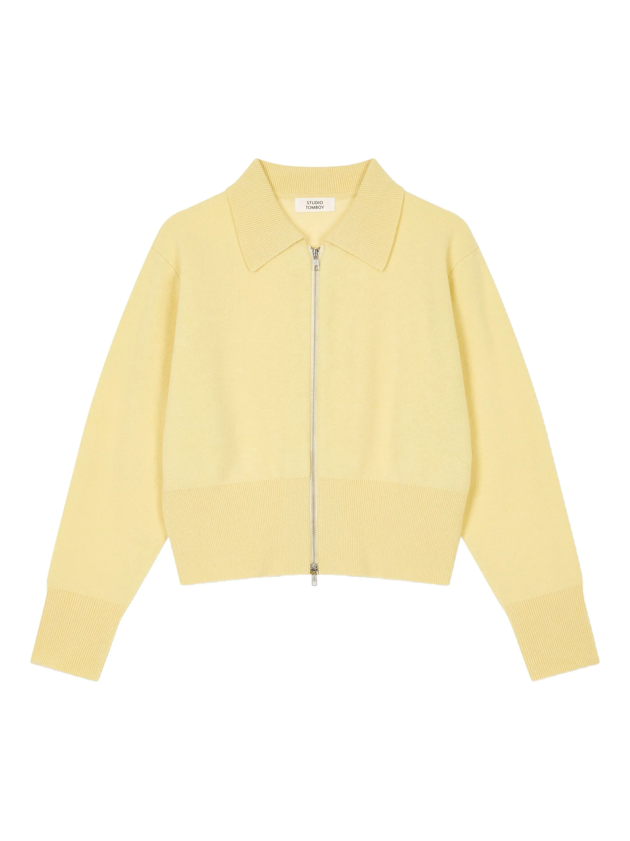 Кардиган на молнии с воротником поло Tomboy, желтый
Кардиган на молнии с воротником поло Tomboy, желтый