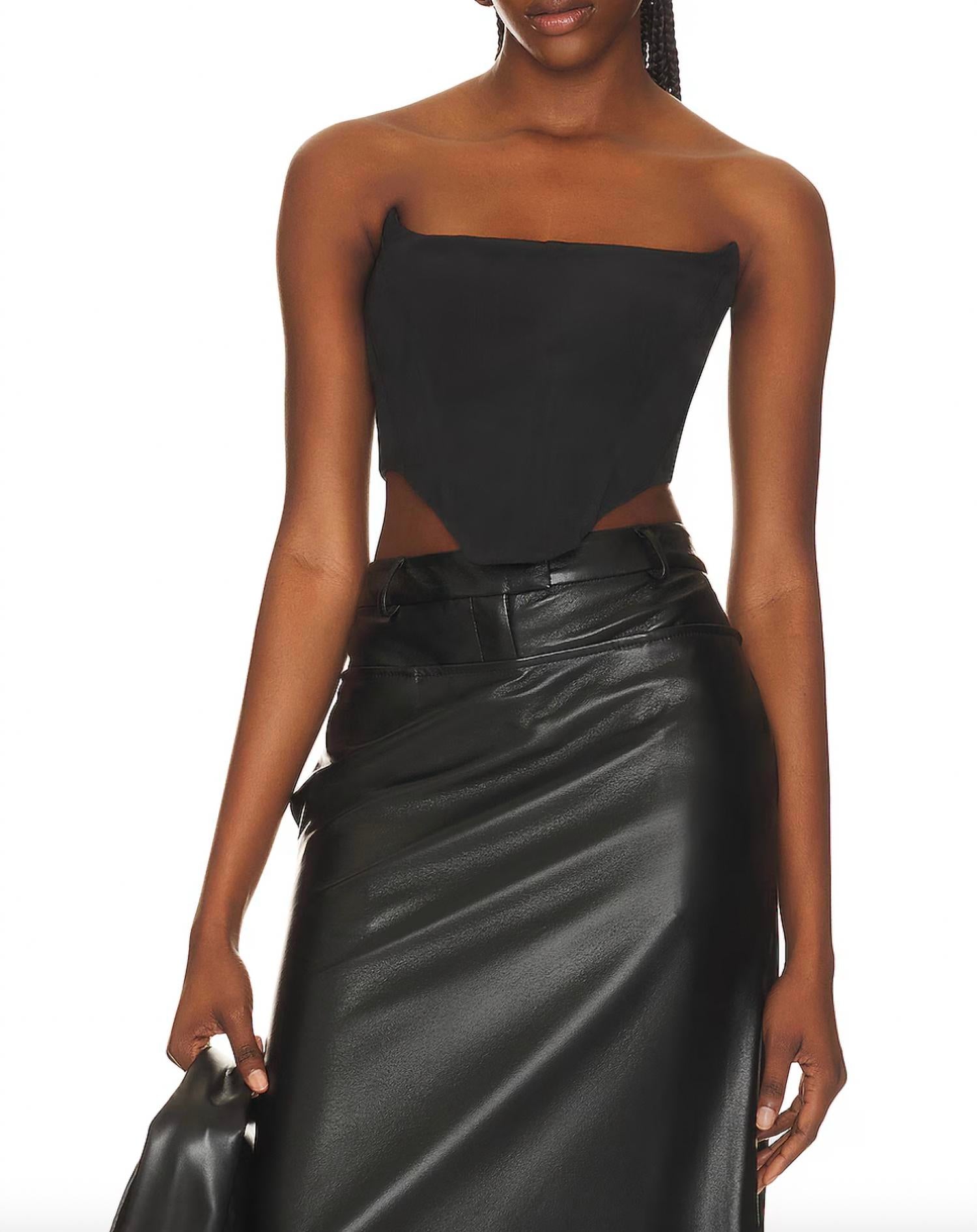 Платиновый корсет-бюстье в черном цвете Bardot 
Платиновый корсет-бюстье в черном цвете Bardot