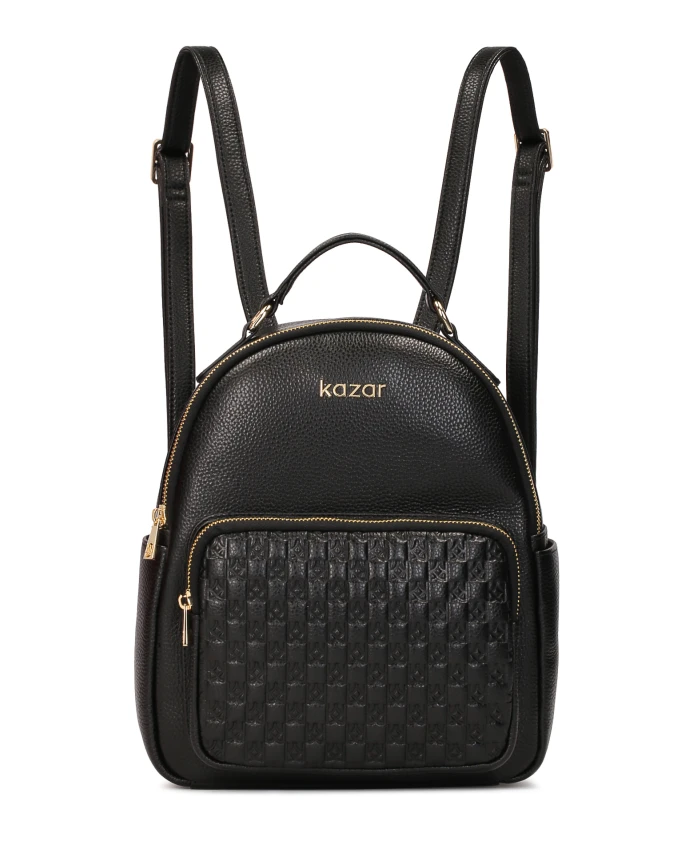 Кожаный рюкзак в городском стиле с тисненным узором Kazar, черный
Кожаный рюкзак в городском стиле с тисненным узором Kazar, черный