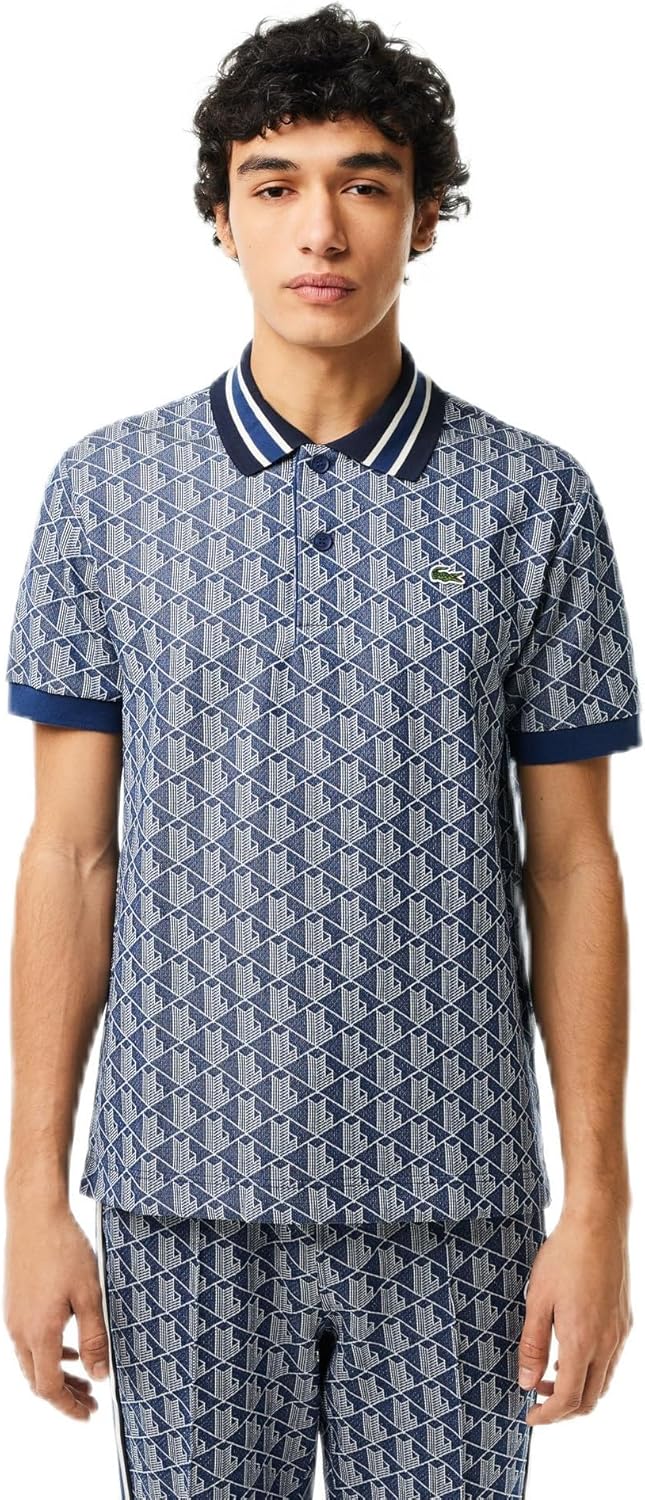 Мужская поло-рубашка LACOSTE с монограммой и жаккардовым узором, темно-синий
Мужская поло-рубашка LACOSTE с монограммой и жаккардовым узором, темно-синий