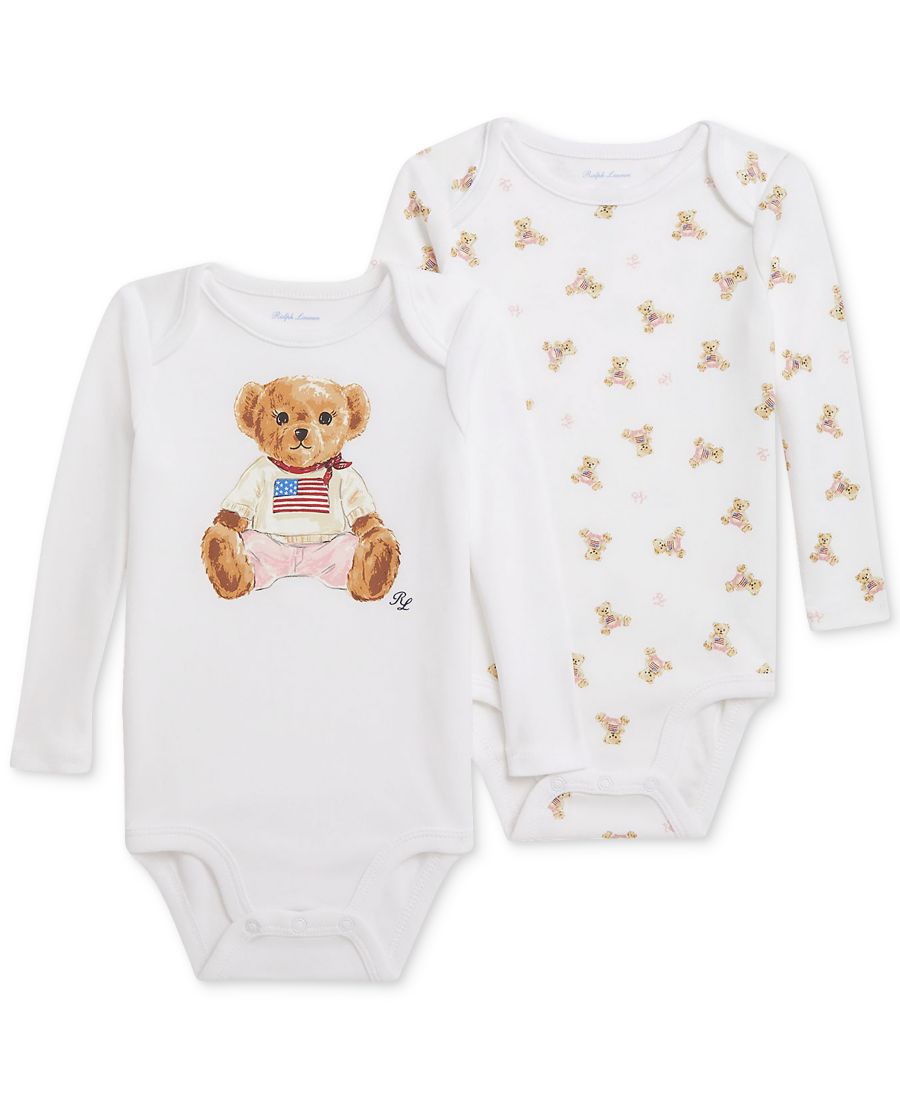 Комплект из 2 хлопковых боди для девочек Polo Ralph Lauren, White
Комплект из 2 хлопковых боди для девочек Polo Ralph Lauren, White