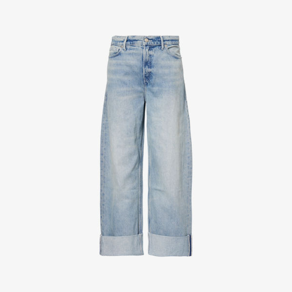 Джинсы Good American с широкими штанинами бочонком, синий
Джинсы Good American с широкими штанинами бочонком, синий