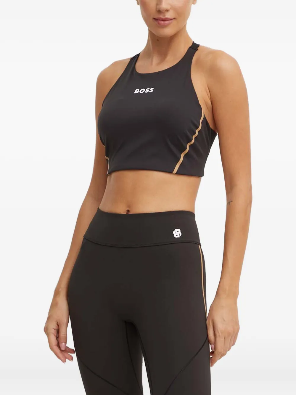 Топ с логотипом Boss, черный
Топ с логотипом Boss, черный