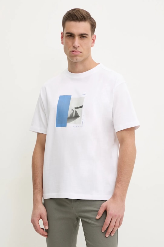 Хлопковая футболка Boss Orange, белый
Хлопковая футболка Boss Orange, белый