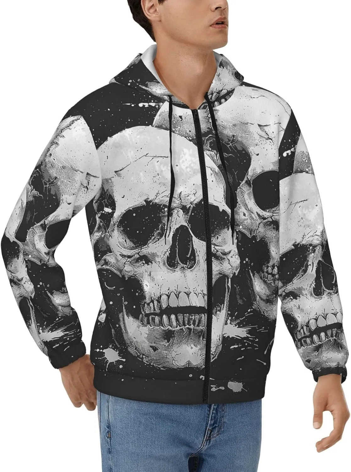 Мужская 3d худи с капюшоном на молнии - Skulls
Мужская 3d худи с капюшоном на молнии - Skulls