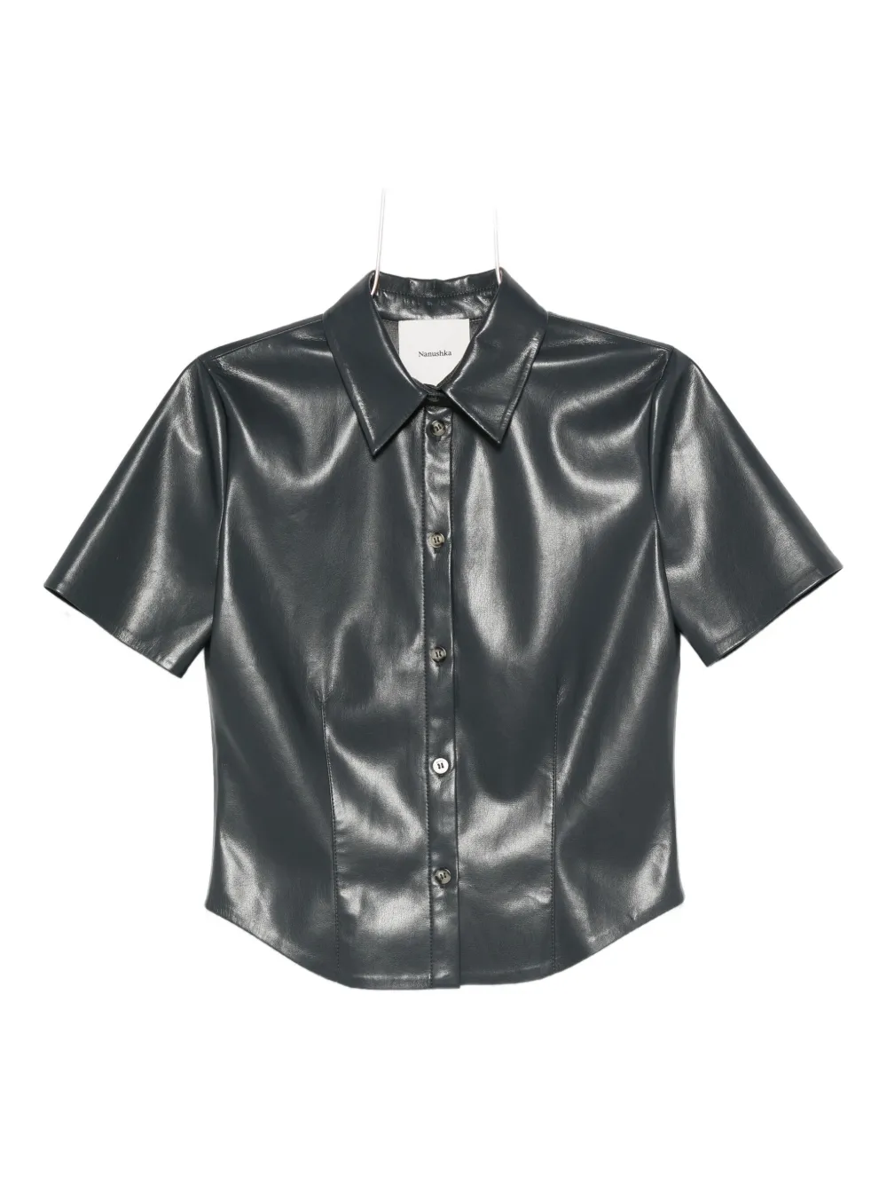 Рубашка Clare с короткими рукавами Nanushka, синий
Рубашка Clare с короткими рукавами Nanushka, синий