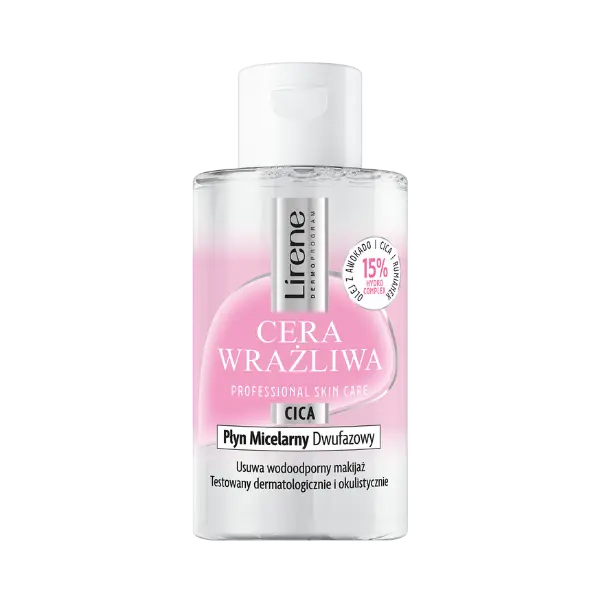 Двухфазная мицеллярная жидкость для лица, 125 мл Lirene Cera wrażliwa
Двухфазная мицеллярная жидкость для лица, 125 мл Lirene Cera wrażliwa