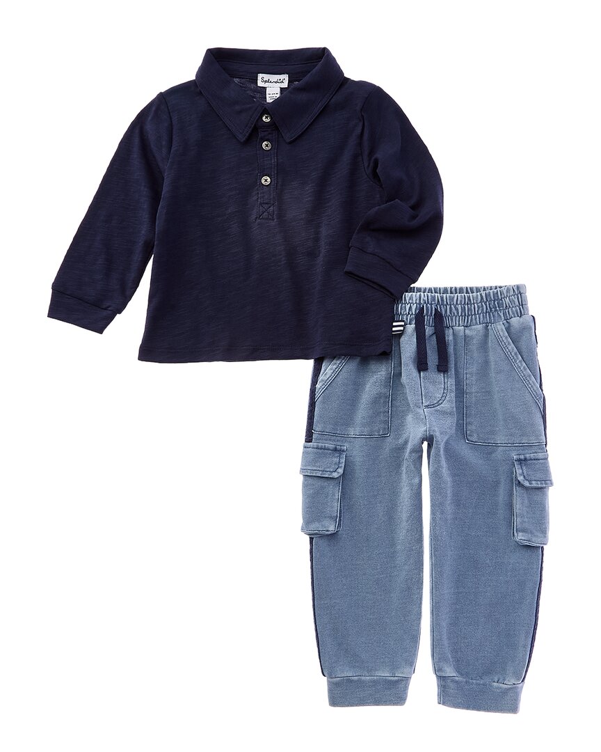 Великолепный комплект из двух предметов: рубашки поло цвета индиго и брюк-джоггеров Splendid, синий
Великолепный комплект из двух предметов: рубашки поло цвета индиго и брюк-джоггеров Splendid, синий