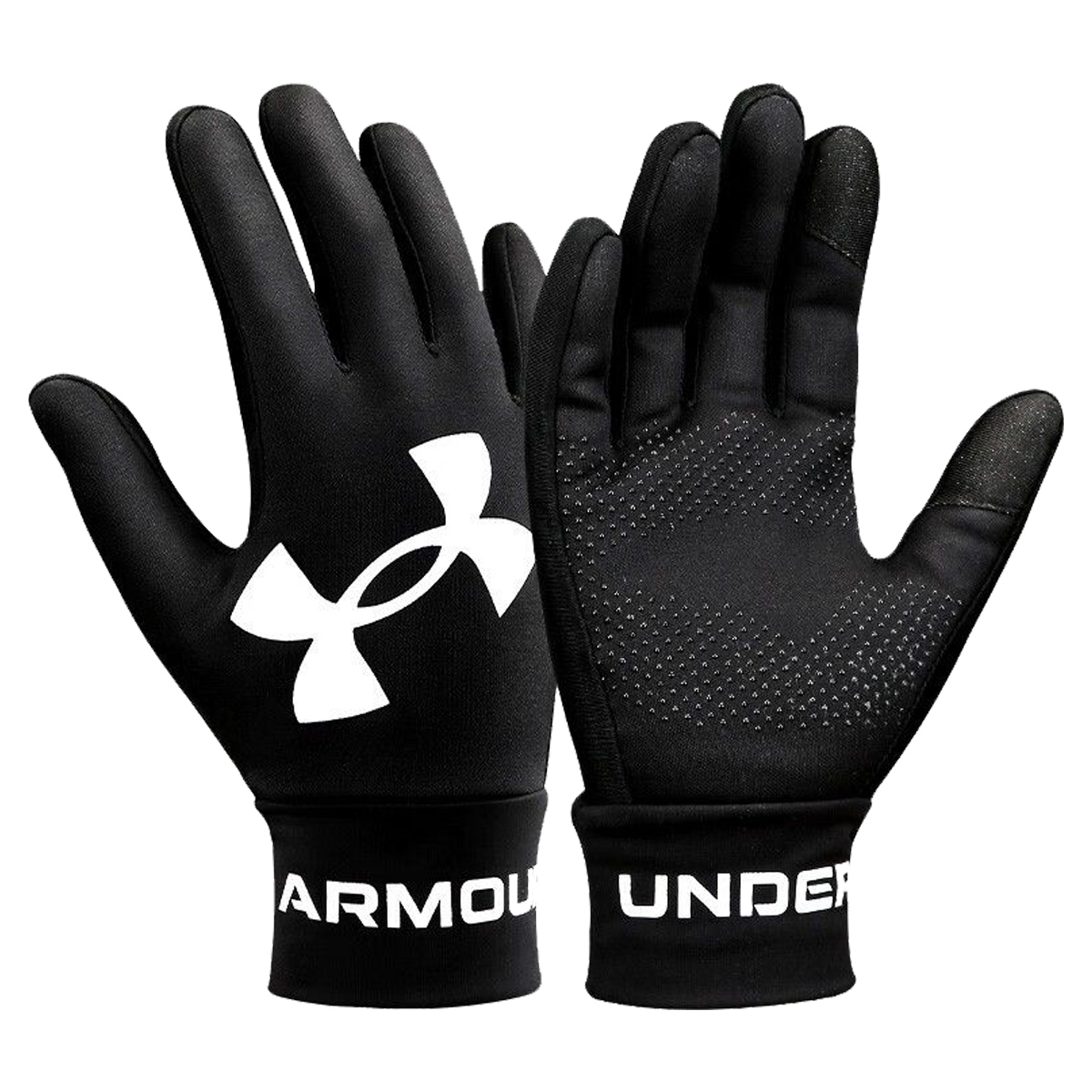Унисекс спортивные перчатки из полиэстера черно-серые Under Armour
Унисекс спортивные перчатки из полиэстера черно-серые Under Armour