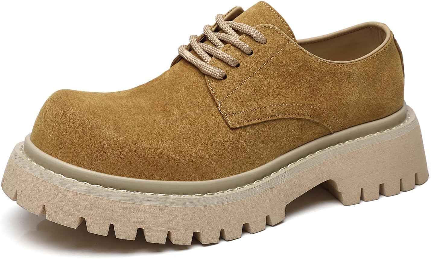 Мужские туфли BOEGBNW из замши с платформой и массивным каблуком типа «оксфорд», классические с шнуровкой, с круглым носком, противоскользящей подошвой и каблуком-блоком, деловые туфли для работы, свадьбы и вечеринок, желтый
Мужские туфли BOEGBNW из замши с платформой и массивным каблуком типа «оксфорд», классические с шнуровкой, с круглым носком, противоскользящей подошвой и каблуком-блоком, деловые туфли для работы, свадьбы и вечеринок, желтый