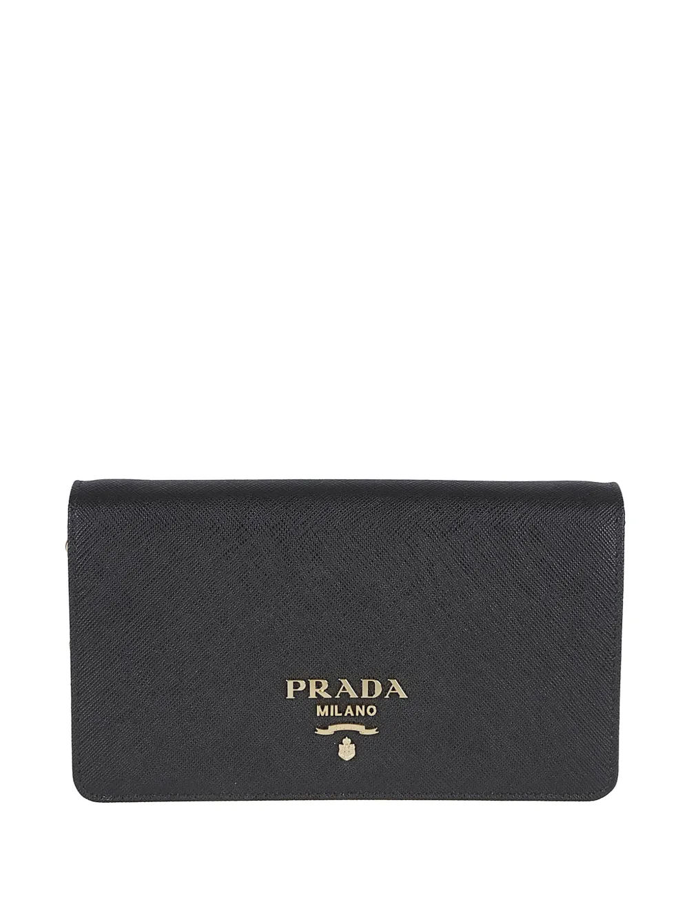 Кожаный клатч с логотипом Prada, черный
Кожаный клатч с логотипом Prada, черный