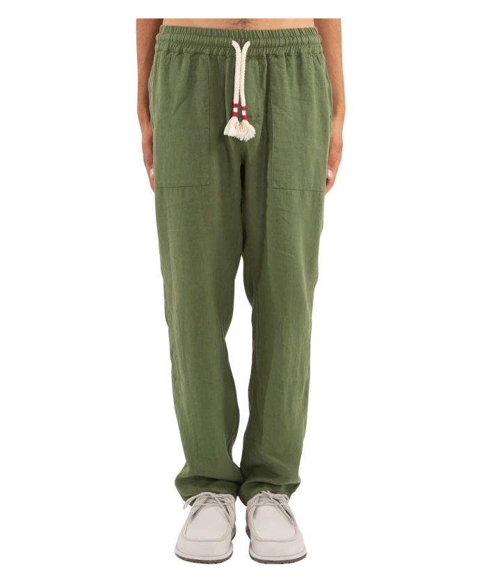 Льняные брюки в стиле Кале Mc2 Saint Barth, зеленый
Льняные брюки в стиле Кале Mc2 Saint Barth, зеленый