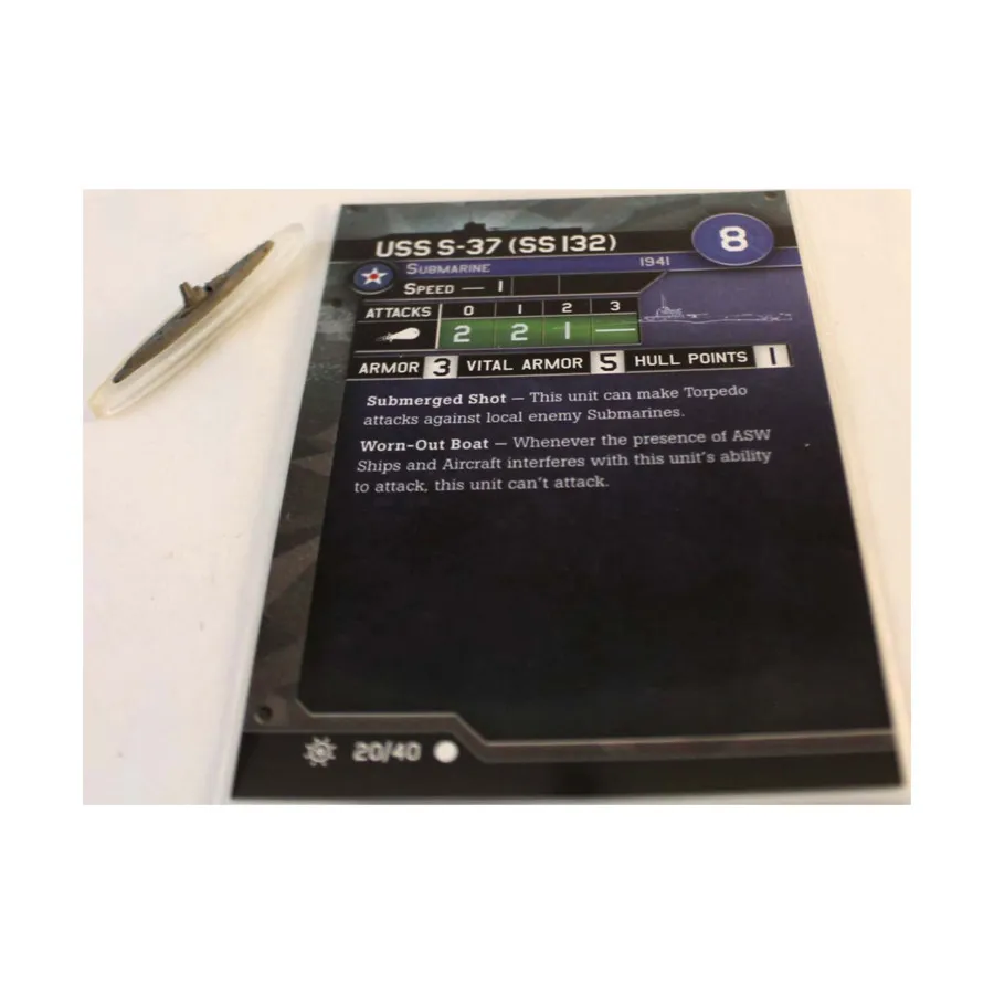 Военный корабль США С-37 (СС 132) (С), Axis & Allies - Collectible Miniatures Game - War at Sea - Condition Zebra Singles
Военный корабль США С-37 (СС 132) (С), Axis & Allies - Collectible Miniatures Game - War at Sea - Condition Zebra Singles