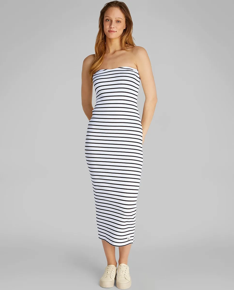 Женское платье без бретелек в рубчик Calvin Klein Jeans, белый
Женское платье без бретелек в рубчик Calvin Klein Jeans, белый