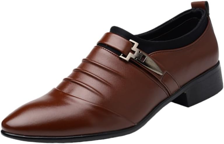 Мужские модные кожаные туфли - простые и повседневные, доступны в больших размерах, подходят для повседневной носки на работу и поездок Fusecottc, коричневый
Мужские модные кожаные туфли - простые и повседневные, доступны в больших размерах, подходят для повседневной носки на работу и поездок Fusecottc, коричневый