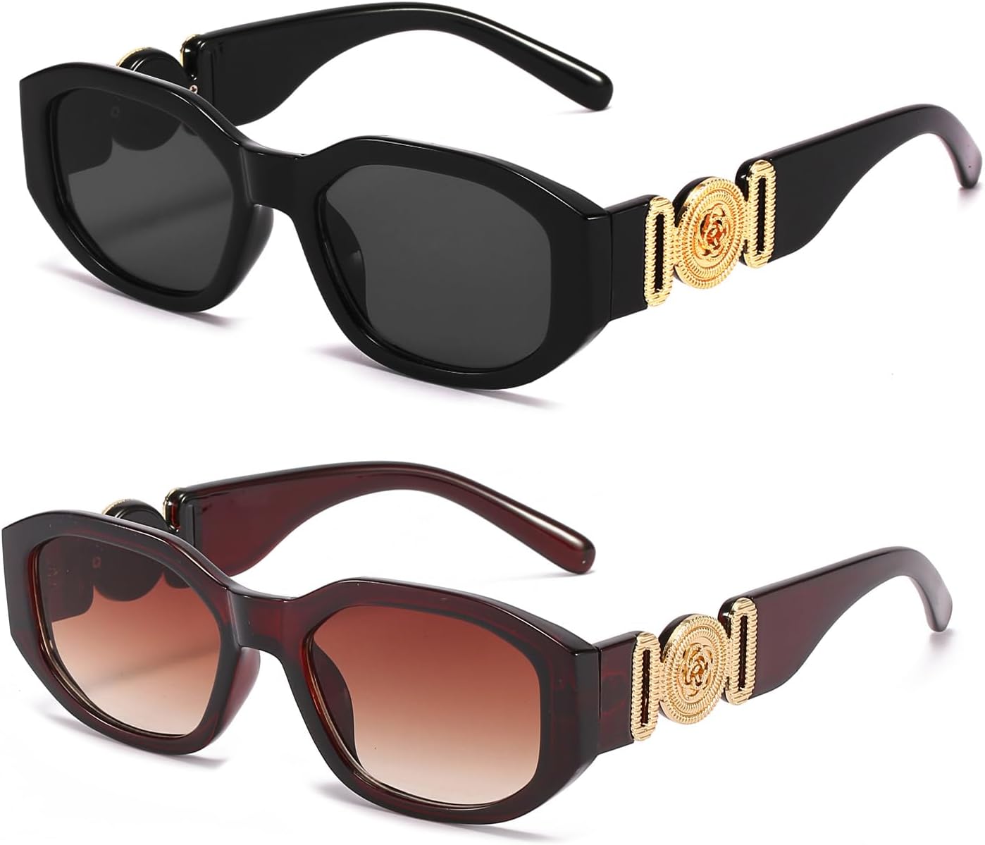 Солнцезащитные очки BUTABY прямоугольной формы для женщин, ретро-очки для вождения, винтажный стиль 90-х, нестандартная оправа, защита UV400, Black Frame Grey Lens+brown Frame Brown Lens
Солнцезащитные очки BUTABY прямоугольной формы для женщин, ретро-очки для вождения, винтажный стиль 90-х, нестандартная оправа, защита UV400, Black Frame Grey Lens+brown Frame Brown Lens