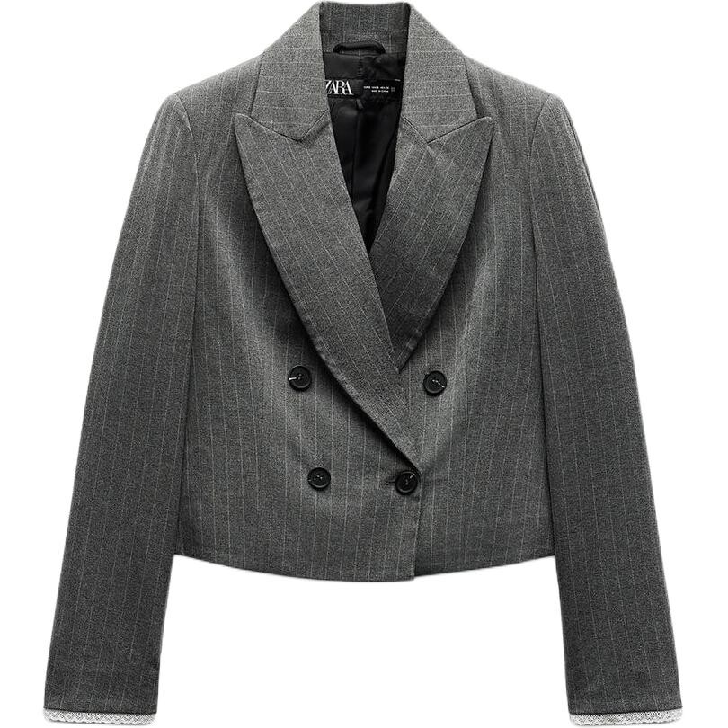 Деловой пиджак женский серый Zara
Деловой пиджак женский серый Zara