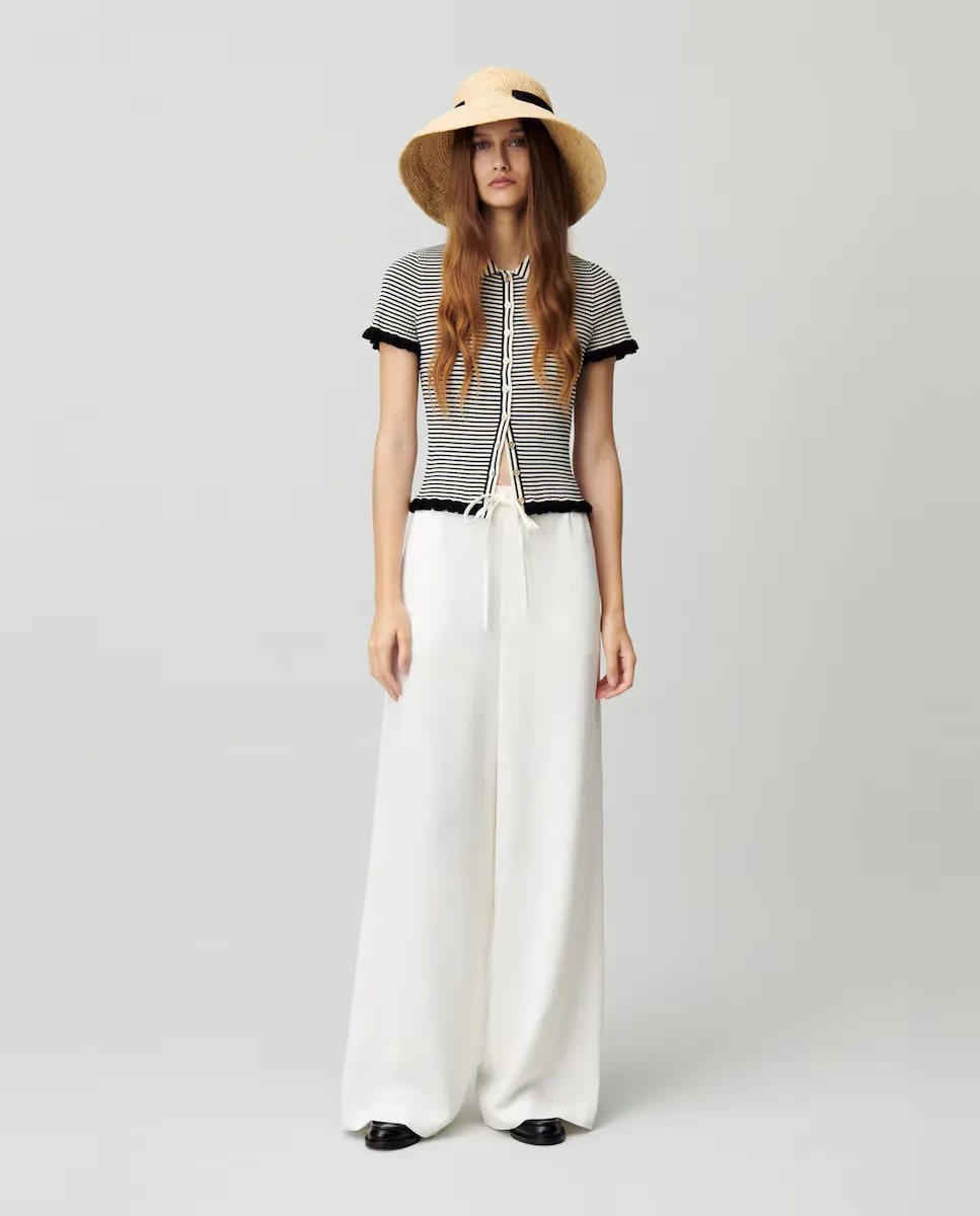 Женские свободные брюки свободного кроя с эластичным поясом Claudie Pierlot, белый
Женские свободные брюки свободного кроя с эластичным поясом Claudie Pierlot, белый