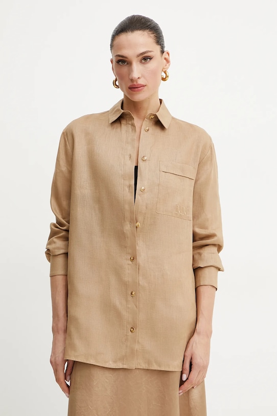 Льняная рубашка Mm, бежевый 
Льняная рубашка Mm, бежевый