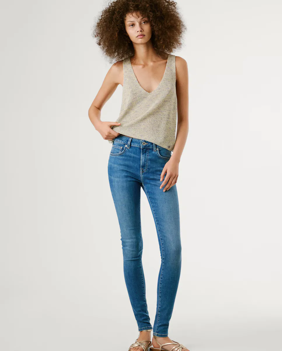 Женские джинсы-скинни Vaquero средней посадки из эластичной ткани Pepe Jeans, синий
Женские джинсы-скинни Vaquero средней посадки из эластичной ткани Pepe Jeans, синий