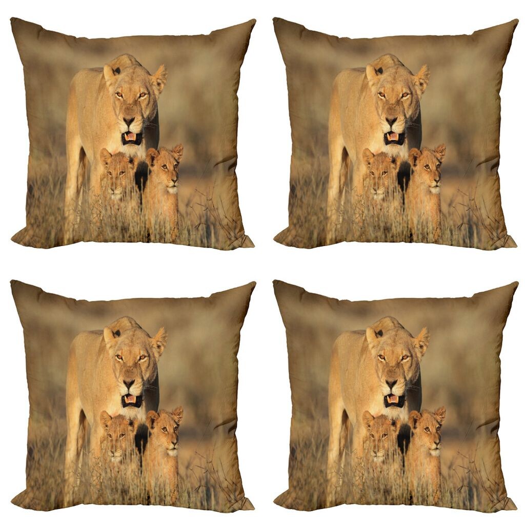 ABAKUHAUS Safari Комплект чехлов для подушек (4 предмета), Safari Lions Wilderness, современная двусторонняя цифровая печать, 50 см x 50 см, кремовый
ABAKUHAUS Safari Комплект чехлов для подушек (4 предмета), Safari Lions Wilderness, современная двусторонняя цифровая печать, 50 см x 50 см, кремовый