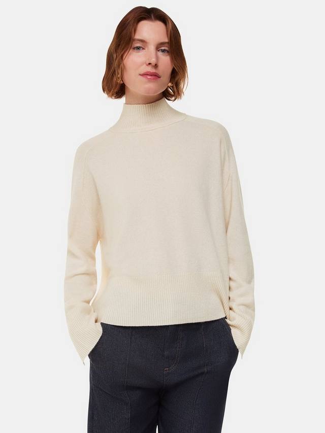 Кашемировый джемпер с воротником-воронкой Whistles, слоновая кость
Кашемировый джемпер с воротником-воронкой Whistles, слоновая кость