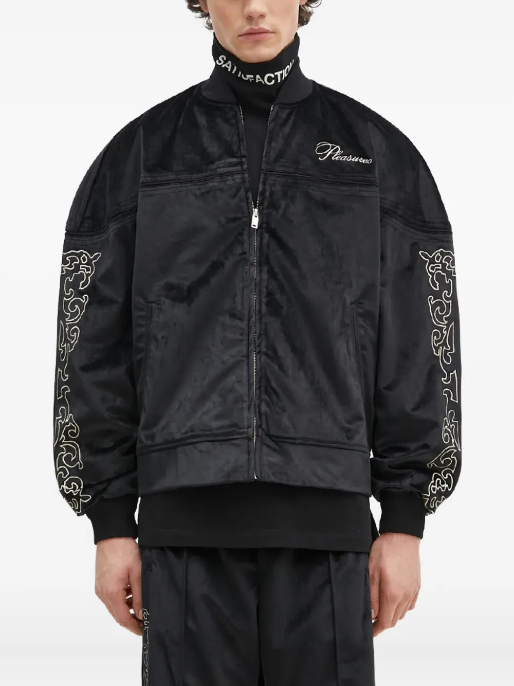 Спортивная куртка с вышивкой Pleasures, черный
Спортивная куртка с вышивкой Pleasures, черный