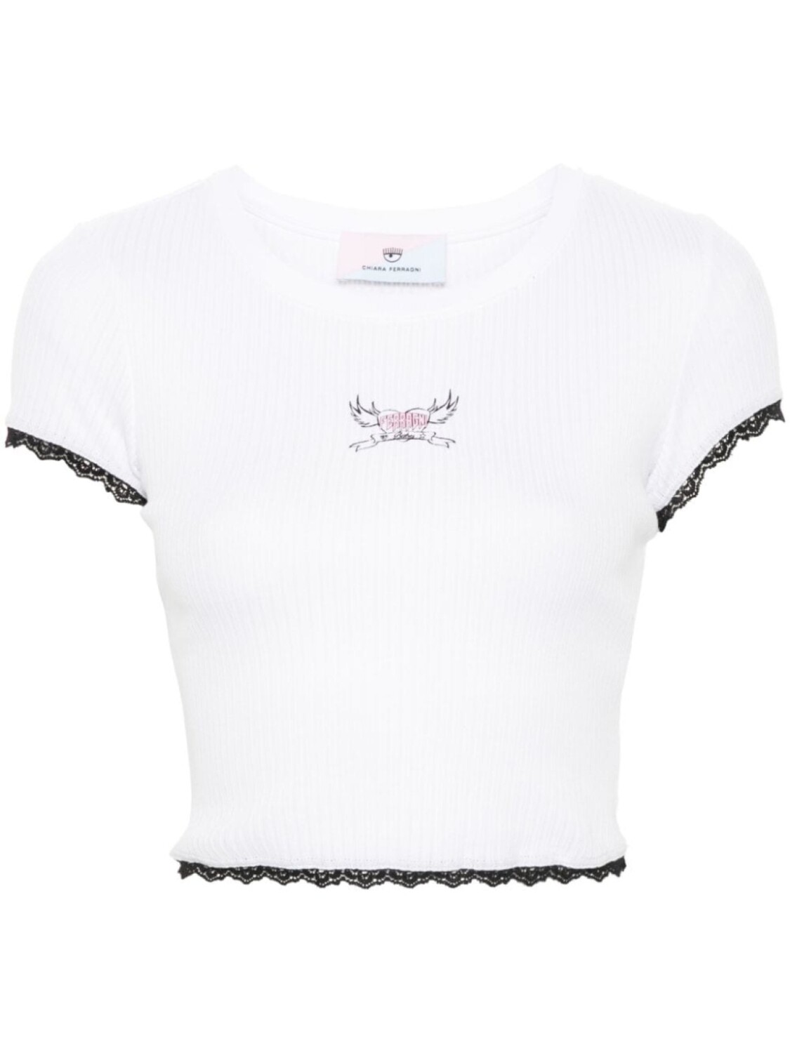 Chiara Ferragni топ Punk в рубчик с логотипом, белый
Chiara Ferragni топ Punk в рубчик с логотипом, белый