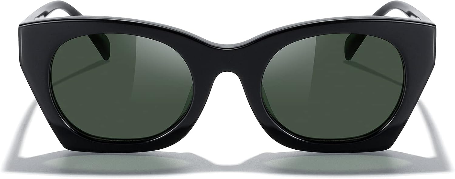 Модные солнцезащитные очки MERRY'S «Кошачий глаз» из ацетата с поляризацией, для женщин и мужчин — винтажные большие квадратные солнцезащитные очки в стиле «кошачий глаз», Black Frame/G15 Lens
Модные солнцезащитные очки MERRY'S «Кошачий глаз» из ацетата с поляризацией, для женщин и мужчин — винтажные большие квадратные солнцезащитные очки в стиле «кошачий глаз», Black Frame/G15 Lens