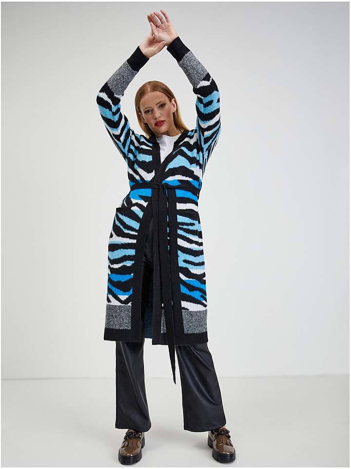 Orsay Длинный кардиган черно-синего цвета
Orsay Длинный кардиган черно-синего цвета