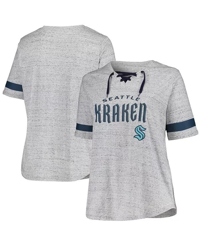 Женская футболка серого цвета Хизер Сиэтл Кракен на шнуровке больших размеров Fanatics, серый
Женская футболка серого цвета Хизер Сиэтл Кракен на шнуровке больших размеров Fanatics, серый
