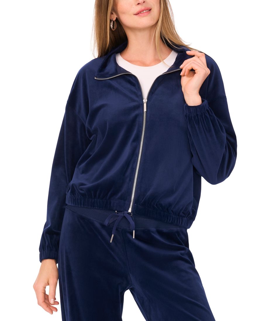 Женская велюровая куртка с воротником-стойкой на молнии спереди Vince Camuto, Navy Blue
Женская велюровая куртка с воротником-стойкой на молнии спереди Vince Camuto, Navy Blue