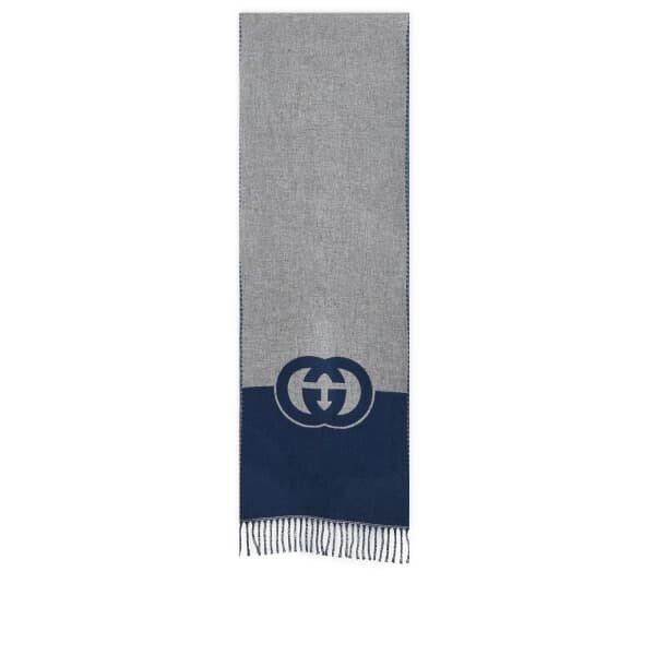 Шарф с переплетающимся логотипом Gucci, синий
Шарф с переплетающимся логотипом Gucci, синий