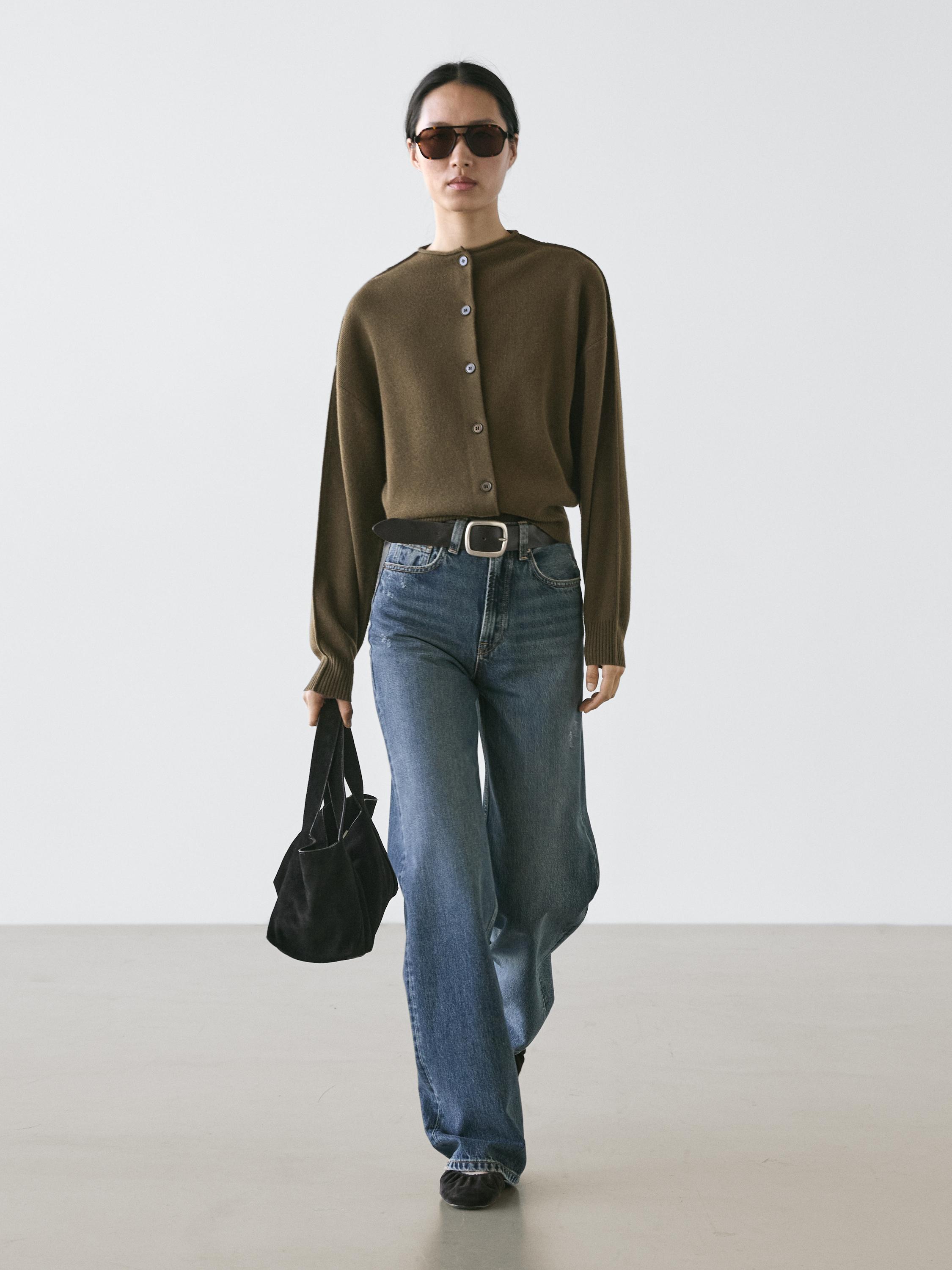 Вязаный кардиган из смесовой шерсти с рельефными швами Massimo Dutti, khaki
Вязаный кардиган из смесовой шерсти с рельефными швами Massimo Dutti, khaki