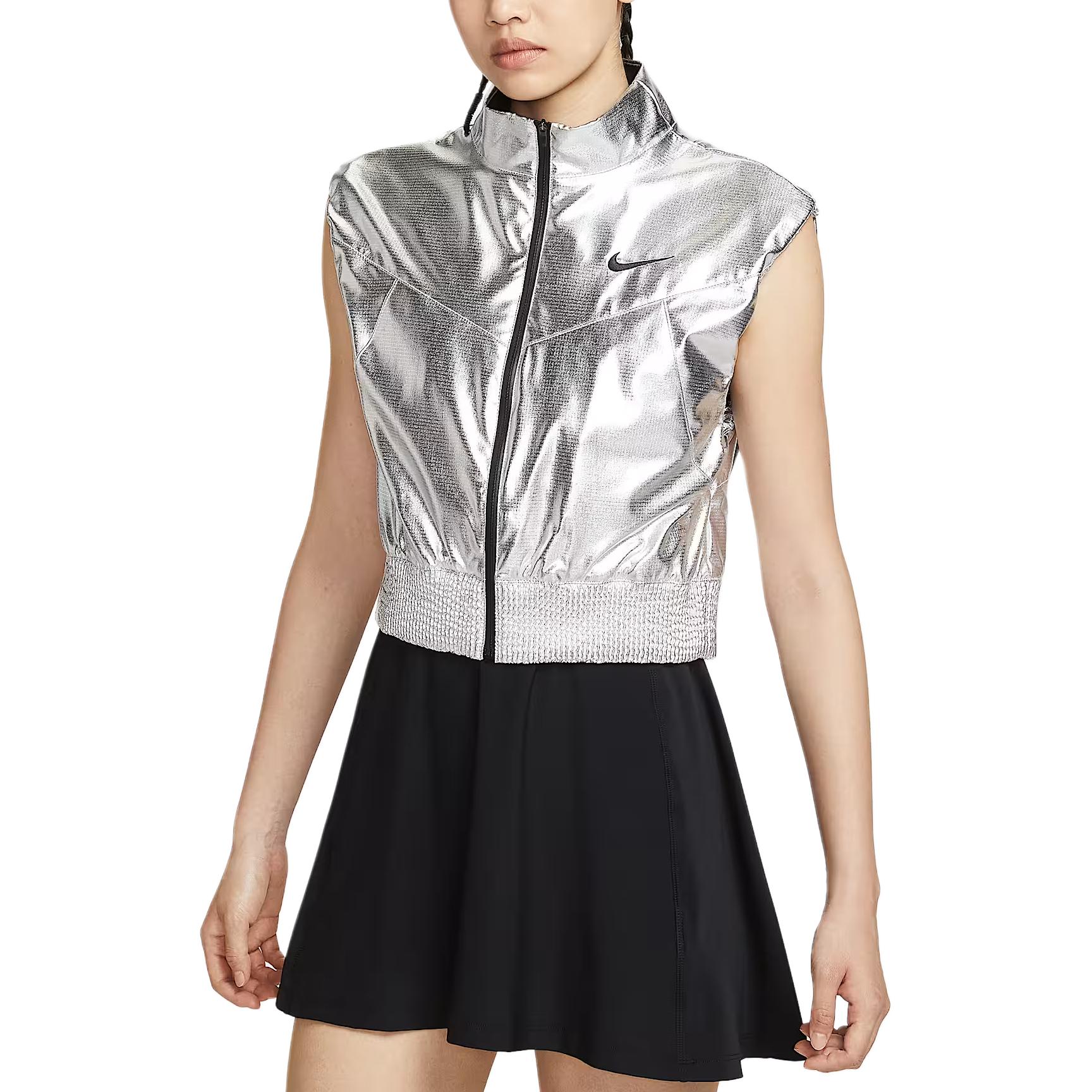 Nike Женский теннисный жилет Court Slam, Metallic Silver/Black
Nike Женский теннисный жилет Court Slam, Metallic Silver/Black