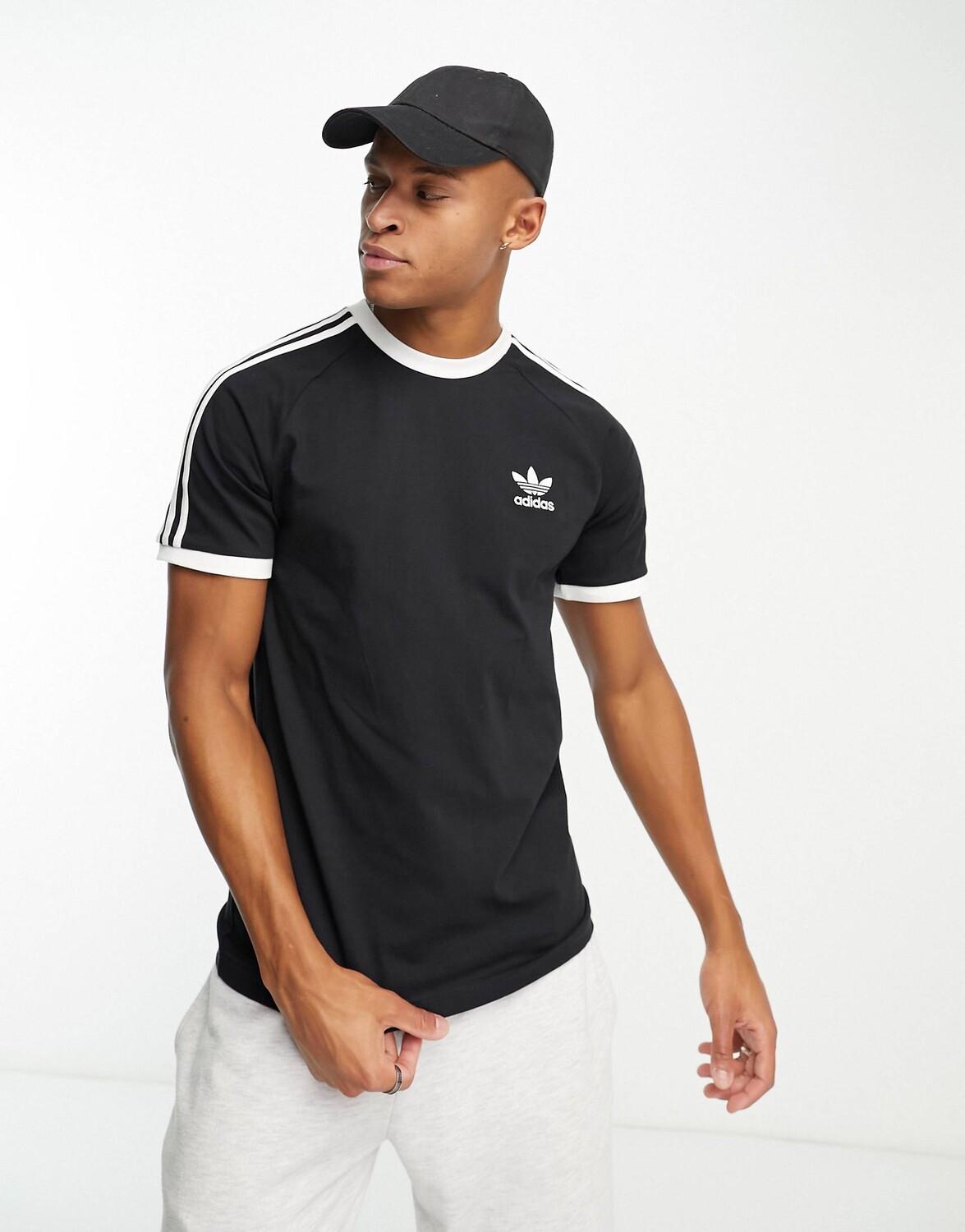 Черная футболка с тремя полосками adidas Originals, Черный, Черная футболка с тремя полосками adidas Originals
Черная футболка с тремя полосками adidas Originals, Черный, Черная футболка с тремя полосками adidas Originals