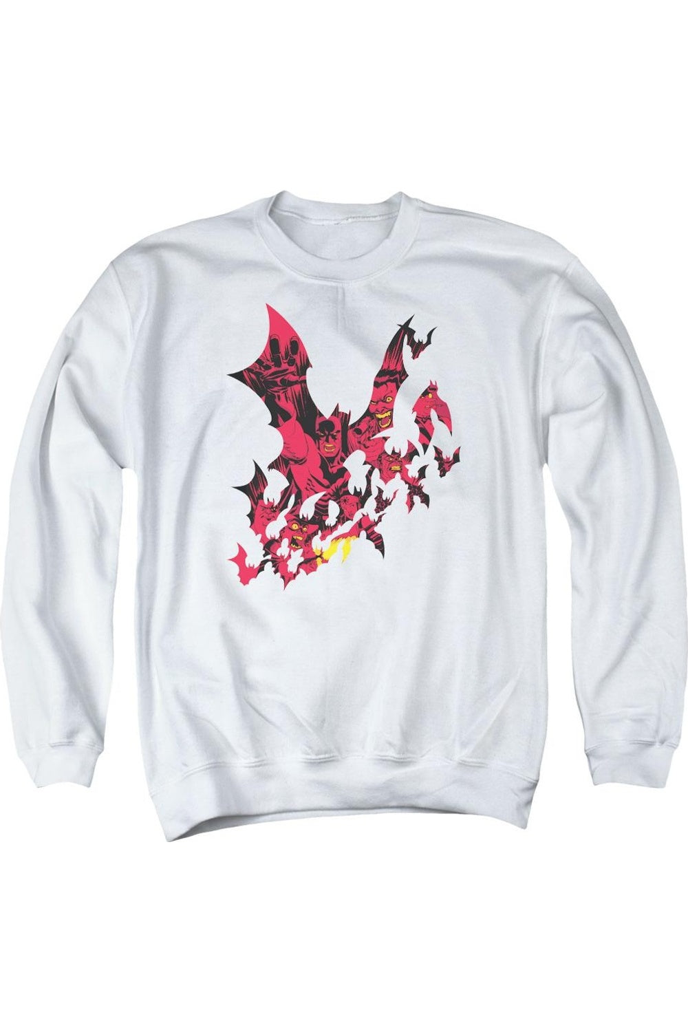 Толстовка Batman Broken City для взрослых с круглым вырезом Gildan, белый 
Толстовка Batman Broken City для взрослых с круглым вырезом Gildan, белый