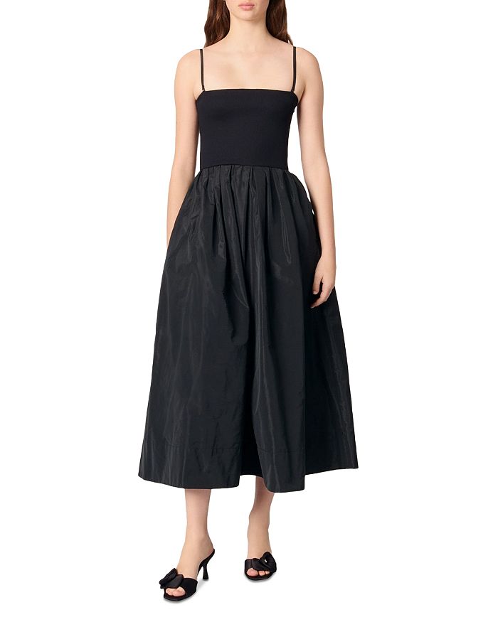 Платье без бретелек из сетки и тафты Maje, черный
Платье без бретелек из сетки и тафты Maje, черный